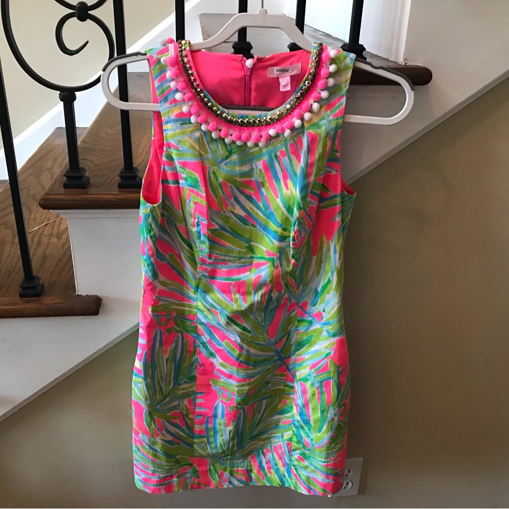 Colorful Tropical Print Dress by Lilly Pulitzer sz00